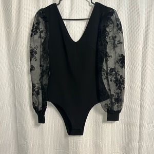 Bodysuit with lace detail